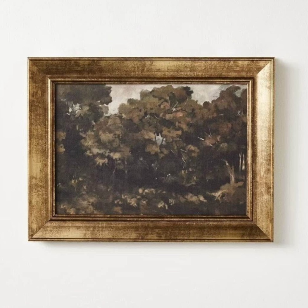 NWT Studio McGee Moody Trees framed canvas art